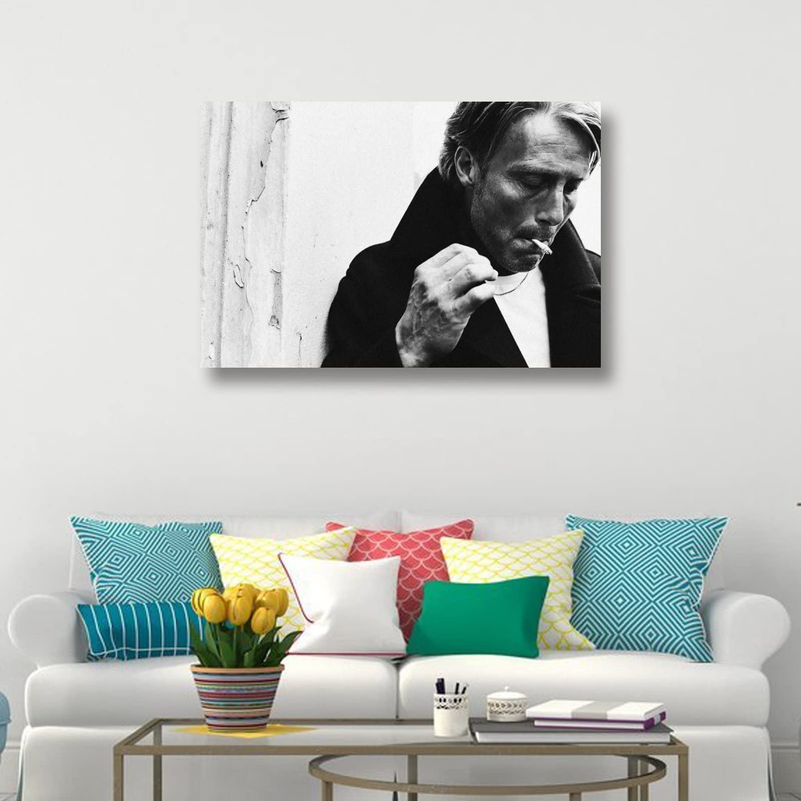 Amazon.co.jp: デンマークの俳優マッツ・ミケルセン写真ポスター 絵画